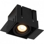 Oprawa podtynkowa Trimless czarna Lucide | Downlight GU10