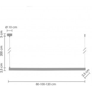 Lampa wisząca LED Beam 80cm czarna | Step Into Design