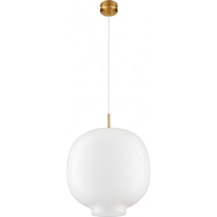 Lampa wisząca Boni - szklana kula, biała | Step Design