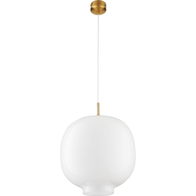 Lampa wisząca Boni - szklana kula, biała | Step Design
