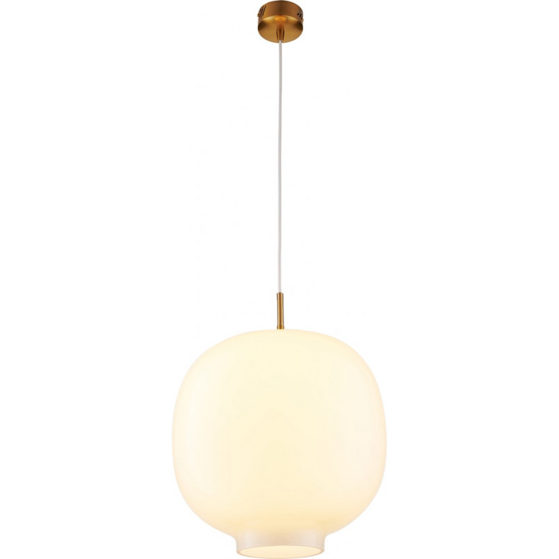 Lampa wisząca Boni - szklana kula, biała | Step Design