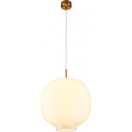 Lampa wisząca Boni - szklana kula, biała | Step Design