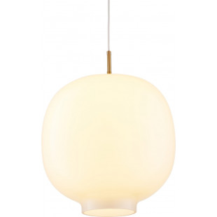 Lampa wisząca Boni - szklana kula, biała | Step Design
