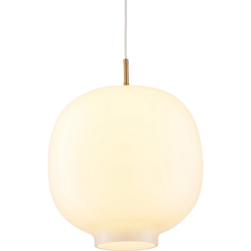 Lampa wisząca Boni - szklana kula, biała | Step Design