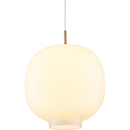 Lampa wisząca Boni - szklana kula, biała | Step Design