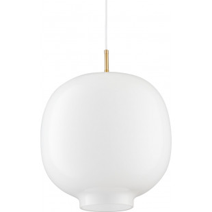 Lampa wisząca Boni - szklana kula, biała | Step Design