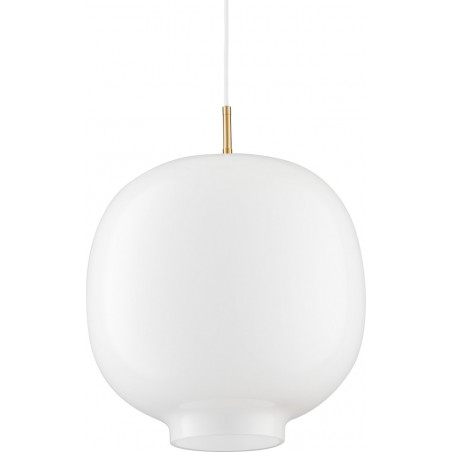Lampa wisząca Boni - szklana kula, biała | Step Design