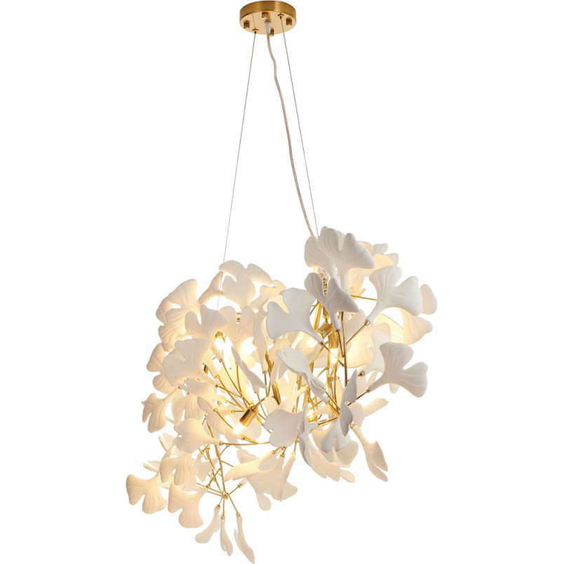 Lampa wisząca Botanika | Biało-złota, Art Deco | Step Design