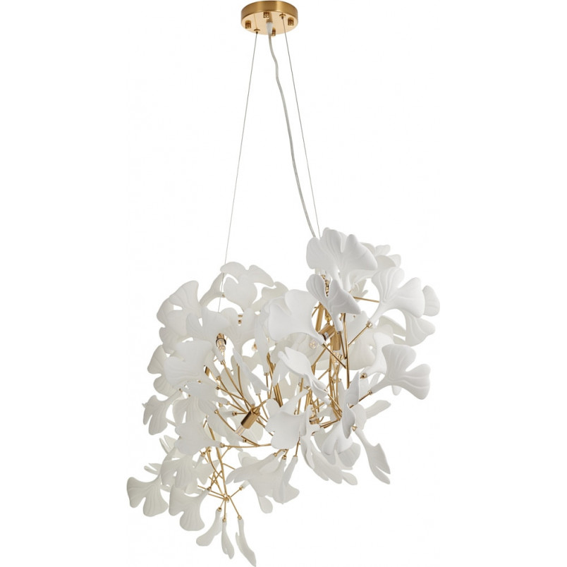 Lampa wisząca Botanika | Biało-złota, Art Deco | Step Design