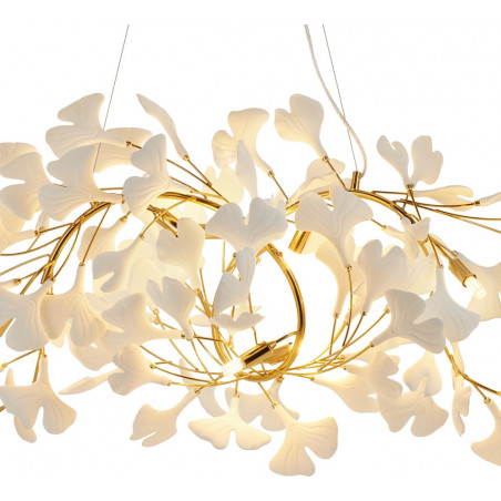 Lampa wisząca Botanika | Biało-złota, Art Deco | Step Design