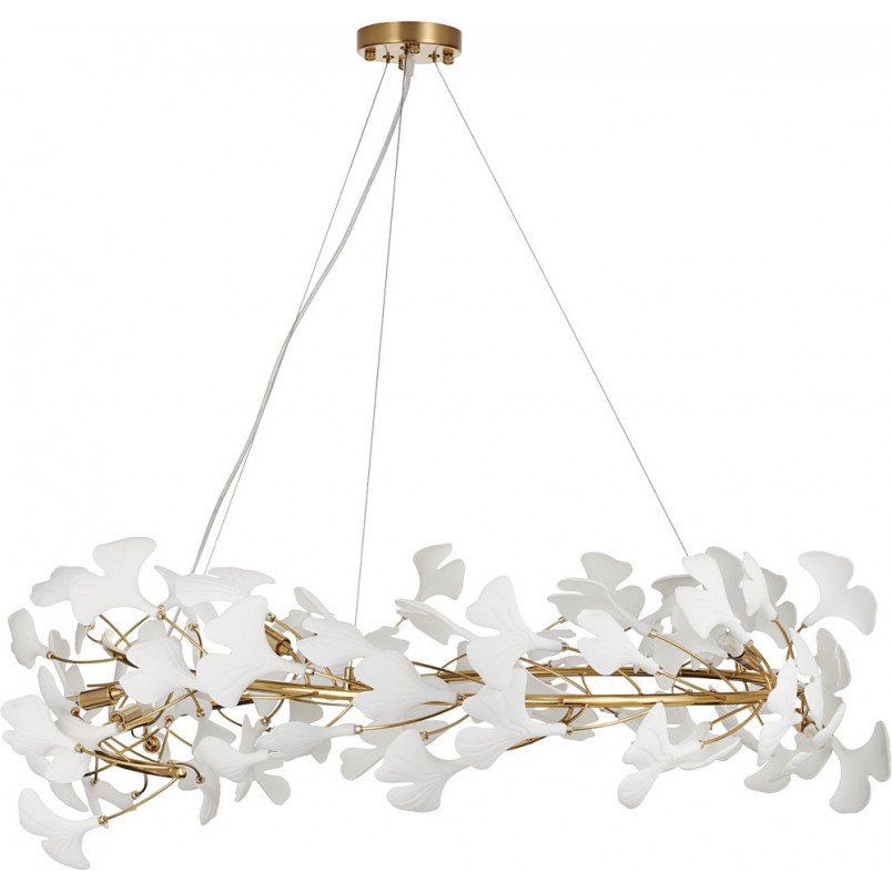 Lampa wisząca Botanika | Biało-złota, 100cm | Step Design