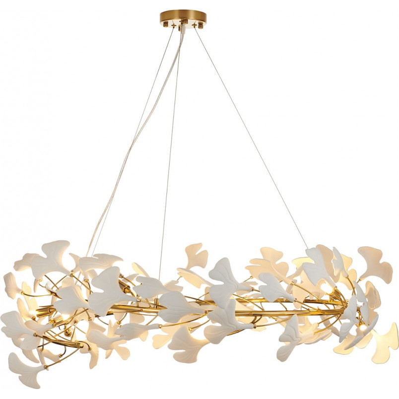 Lampa wisząca Botanika | Biało-złota, 100cm | Step Design
