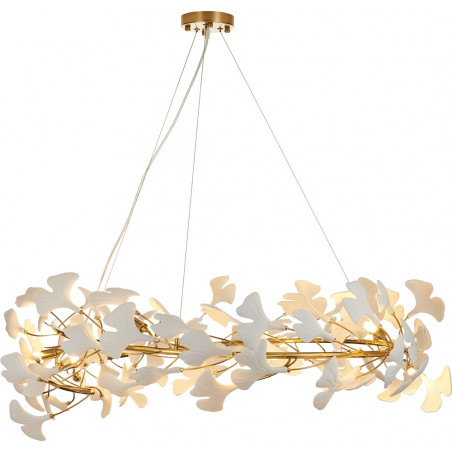 Lampa wisząca Botanika | Biało-złota, 100cm | Step Design