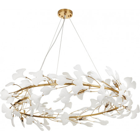 Lampa wisząca Botanika | Biało-złota, 100cm | Step Design