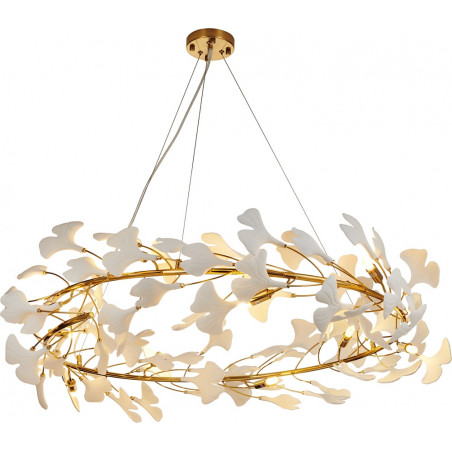 Lampa wisząca Botanika | Biało-złota, 100cm | Step Design