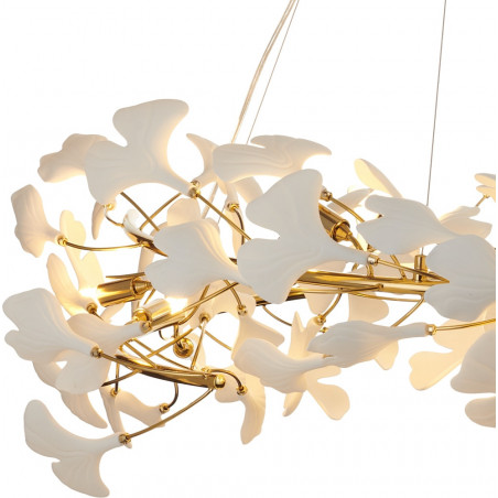 Lampa wisząca Botanika | Biało-złota, 100cm | Step Design