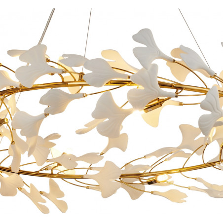 Lampa wisząca Botanika | Biało-złota, 100cm | Step Design