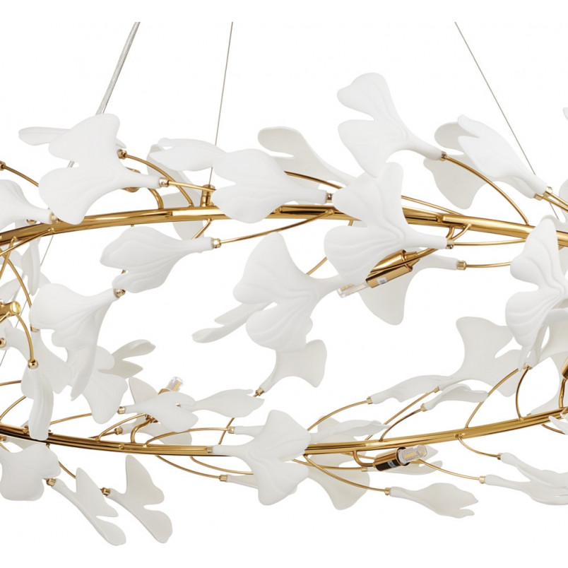 Lampa wisząca Botanika | Biało-złota, 100cm | Step Design