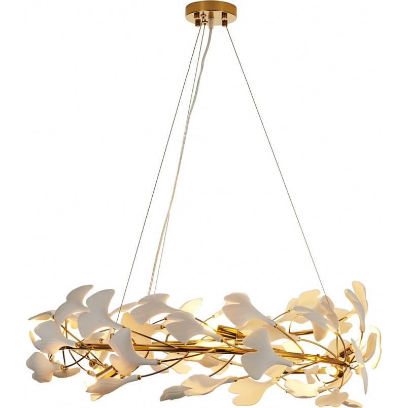 Lampa wisząca Botanika | Złoto i biel | Step In Design