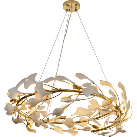 Lampa wisząca Botanika | Złoto i biel | Step In Design