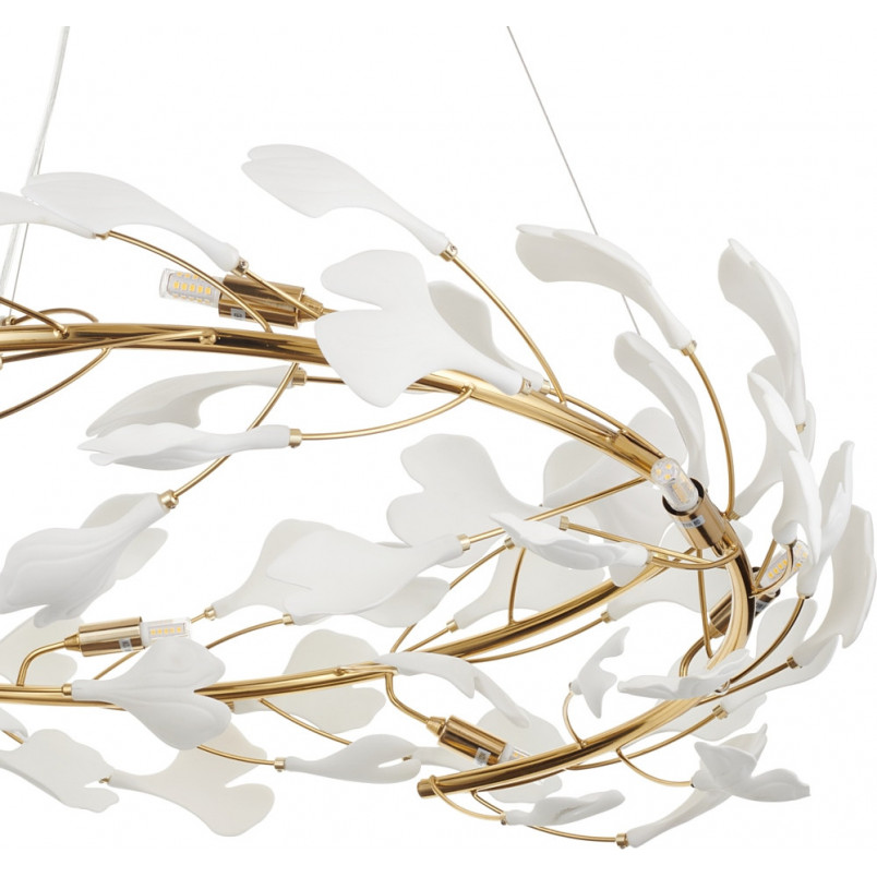 Lampa wisząca Botanika | Złoto i biel | Step In Design