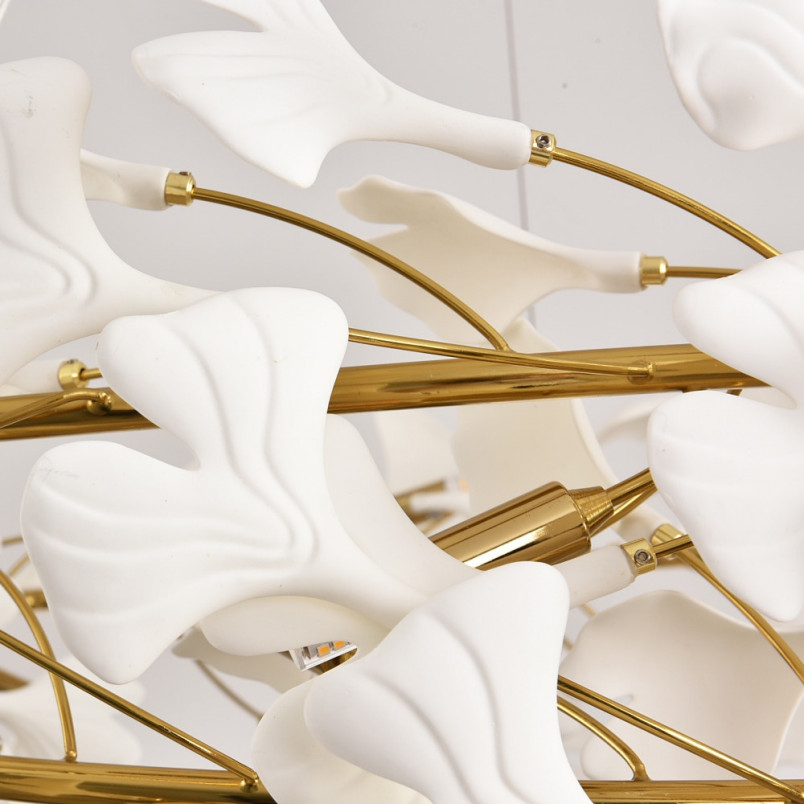 Lampa wisząca Botanika | Złoto i biel | Step In Design