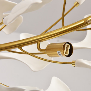 Lampa wisząca Botanika | Złoto i biel | Step In Design