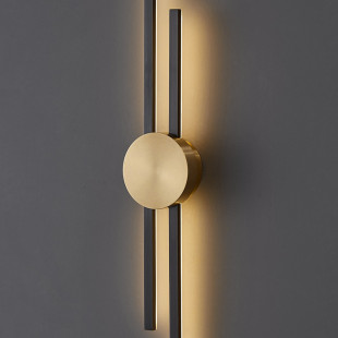 Kinkiet podwójny LED Centro czarny/złoty - Step Into Design