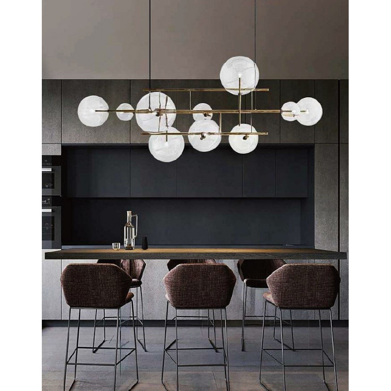 Lampa wisząca Charm - szkło, mosiądz | Step Into Design
