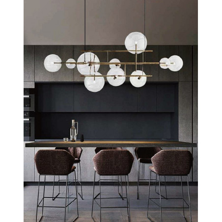 Lampa wisząca Charm - szkło, mosiądz | Step Into Design