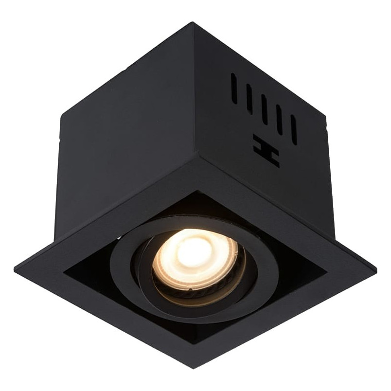 Lampa spot podtynkowa Chimney Square czarna | Lucide