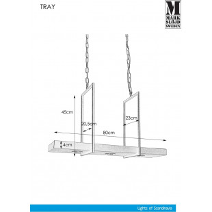 Lampa wisząca LED biała Markslojd z półką | 80cm