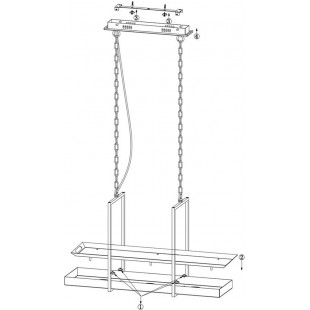 Lampa wisząca LED biała Markslojd z półką | 80cm