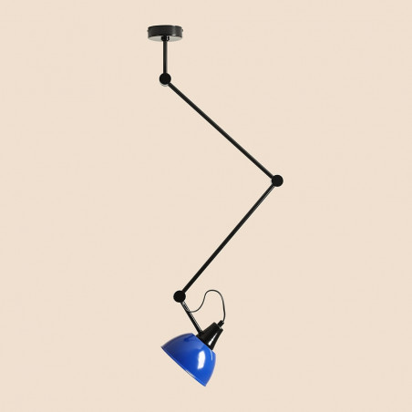 Lampa sufitowa Aida Gloss | Niebiesko-czarna | Aldex