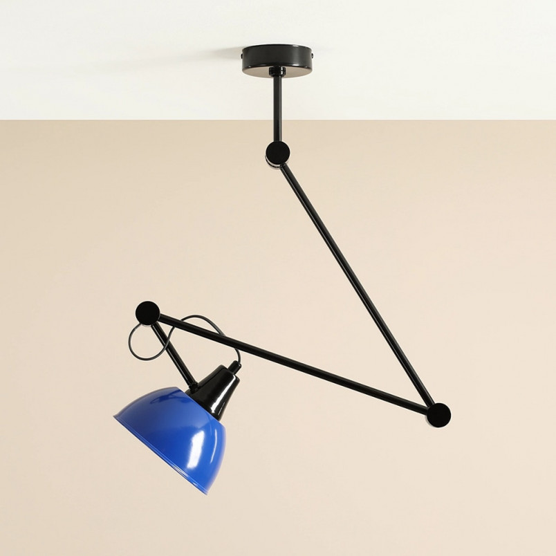Lampa sufitowa Aida Gloss | Niebiesko-czarna | Aldex