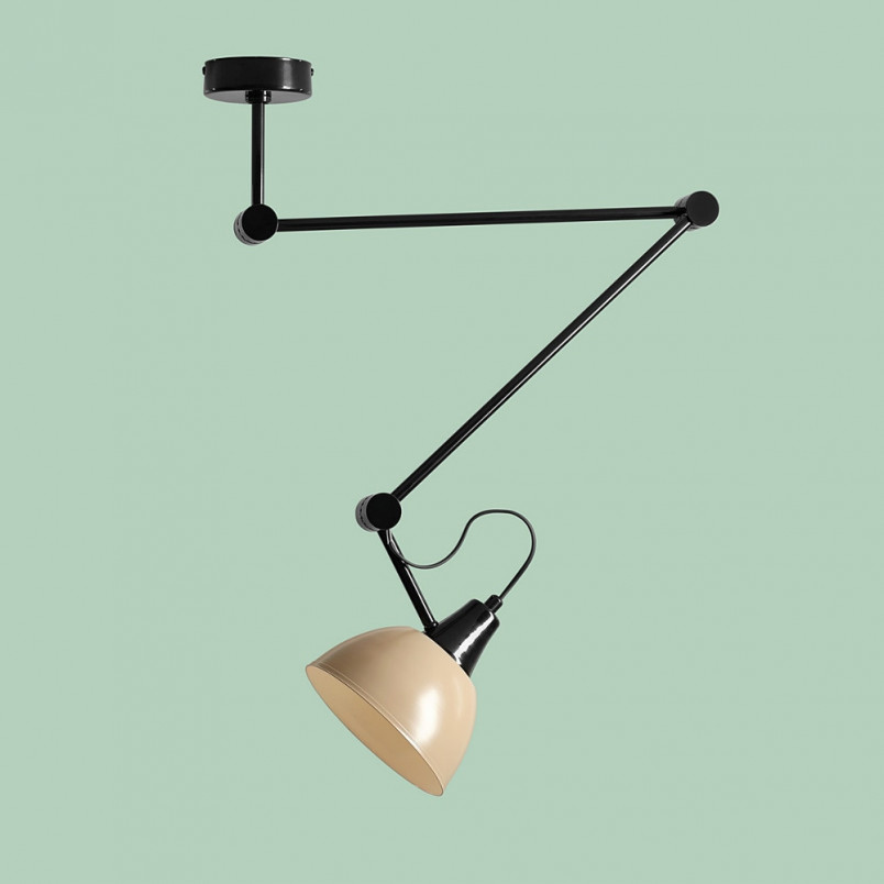 Lampa sufitowa Aida Gloss beżowo-czarna | Aldex