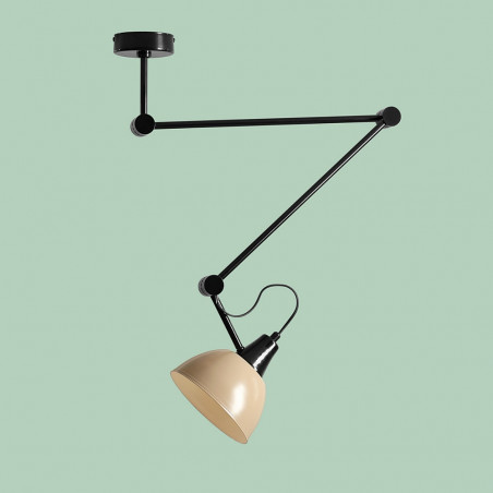 Lampa sufitowa Aida Gloss beżowo-czarna | Aldex