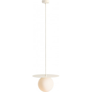Lampa wisząca Loop - szklana kula biała | Aldex