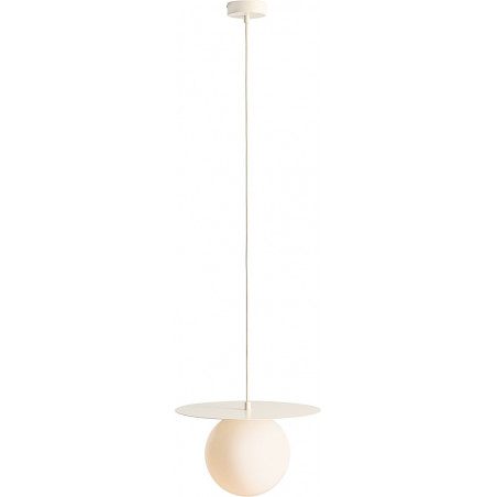 Lampa wisząca Loop - szklana kula biała | Aldex
