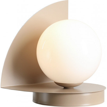 Lampa stołowa Loop Aldex - Szkło, Biały/Beż - Stylowe Oświetlenie