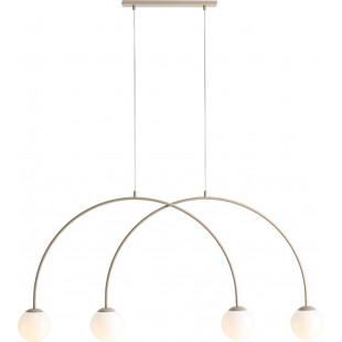 Lampa wisząca UNA Coral Aldex - 4 szklane kule, biały/beż