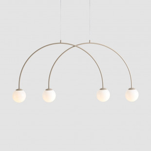 Lampa wisząca UNA Coral Aldex - 4 szklane kule, biały/beż