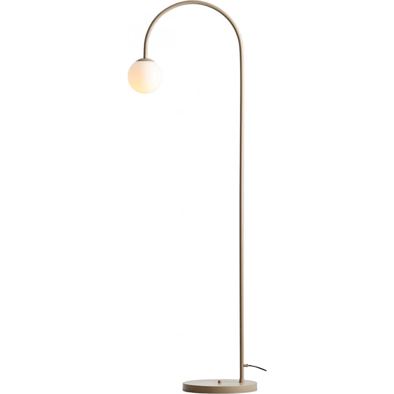 Lampa podłogowa Aldex Una - Biała/Beżowa, Szkło | Sklep z Lampami