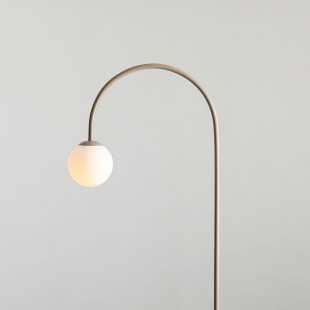 Lampa podłogowa Aldex Una - Biała/Beżowa, Szkło | Sklep z Lampami