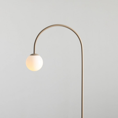 Lampa podłogowa Aldex Una - Biała/Beżowa, Szkło | Sklep z Lampami