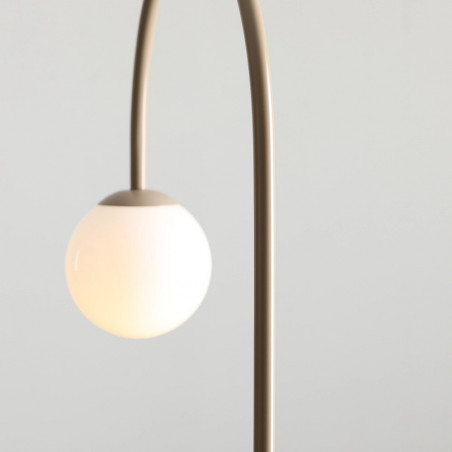 Lampa podłogowa Aldex Una - Biała/Beżowa, Szkło | Sklep z Lampami