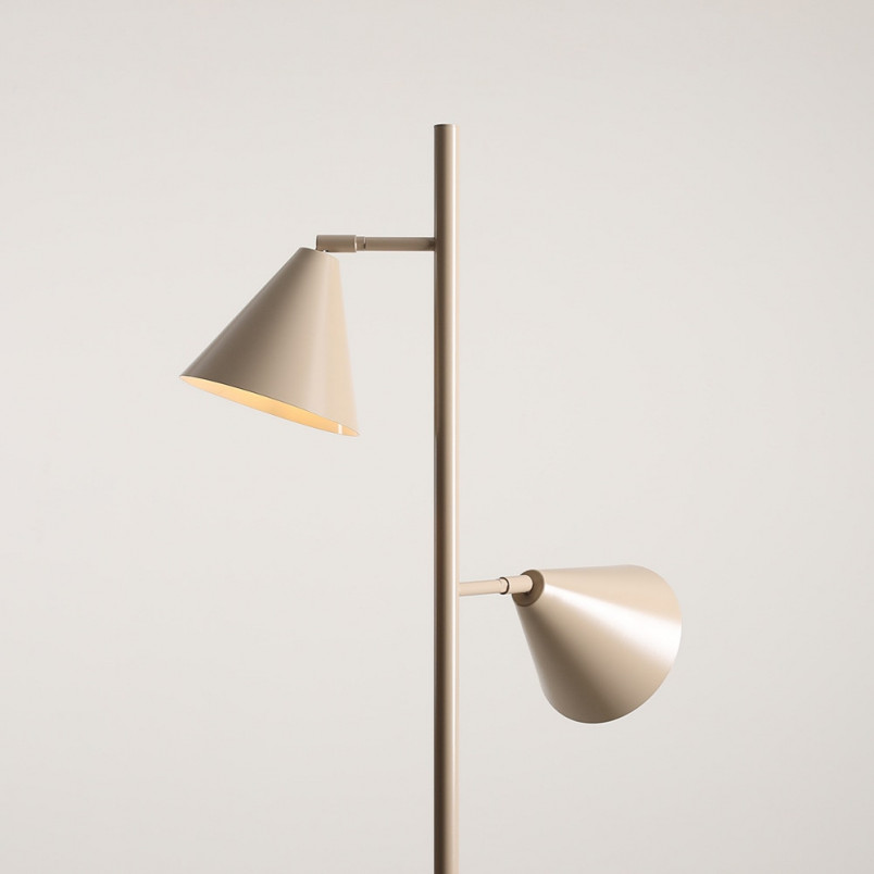Lampa podłogowa Form beżowa Aldex | Retro i funkcjonalna