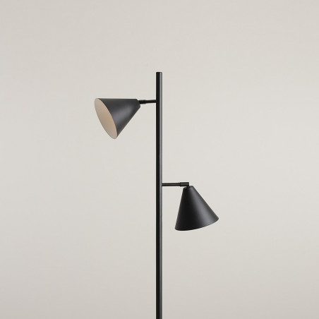 Lampa podłogowa 2 punktowa Form czarna Aldex - Stojąca