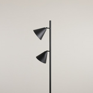 Lampa podłogowa 2 punktowa Form czarna Aldex - Stojąca