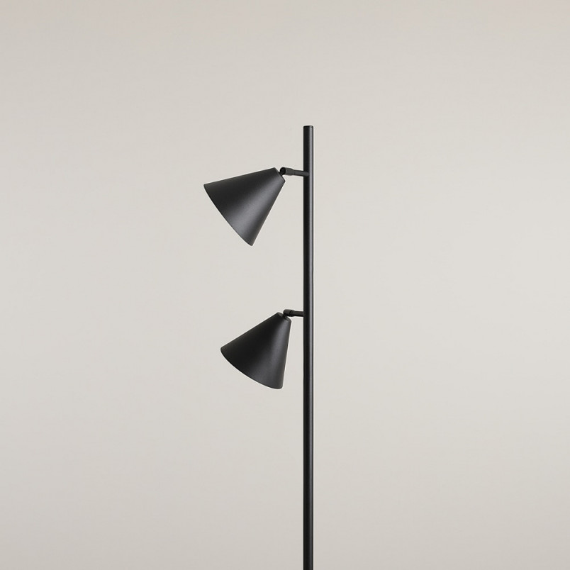 Lampa podłogowa 2 punktowa Form czarna Aldex - Stojąca